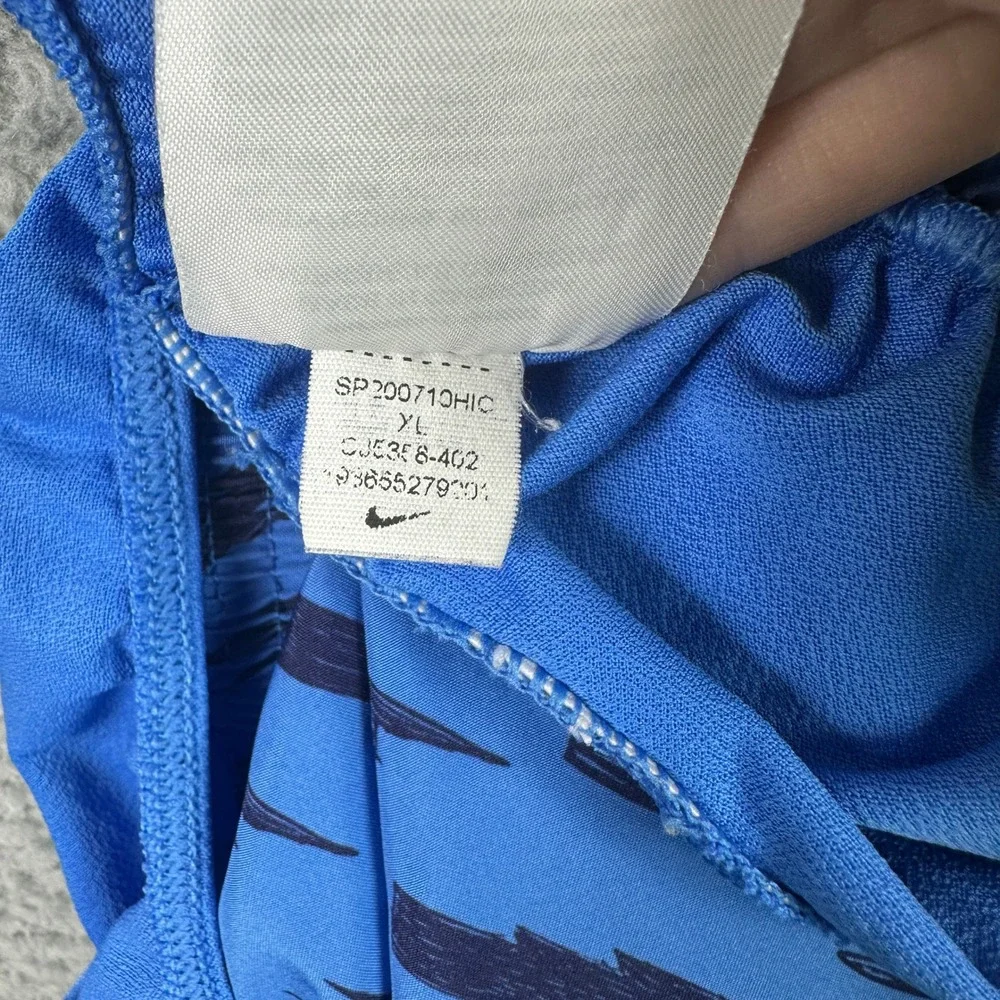 Nike Dri-Fit Running Shorts Mens XL Blue Lightning Bolt Athletic CJ5358-402